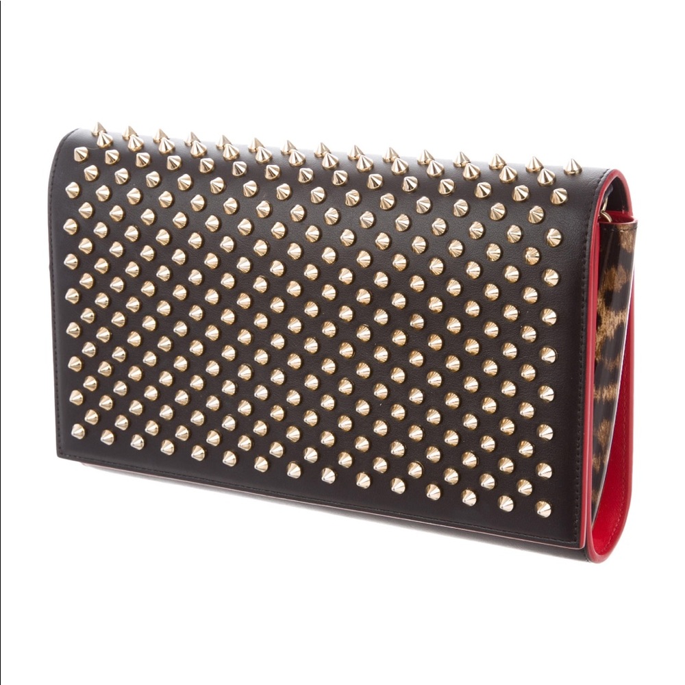 Christian Louboutin Spike Leather Clutch Bag